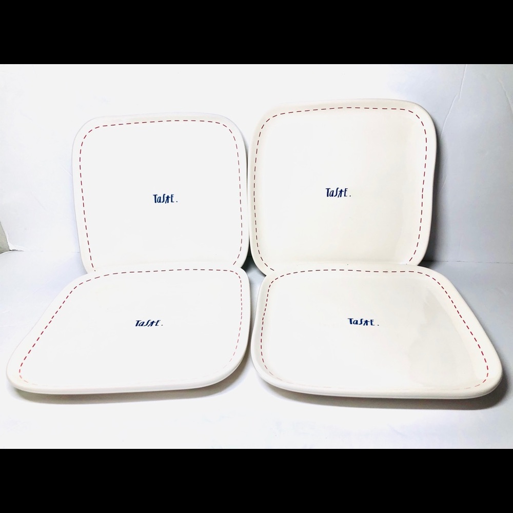 RAE DUNN set of 4 TASTE Plates
